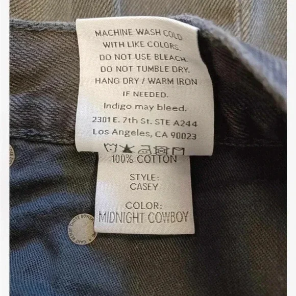 Free People Boyish MIdnight Cowboy Straight Leg Black  Jeans Size 27 - Picture 10 of 14